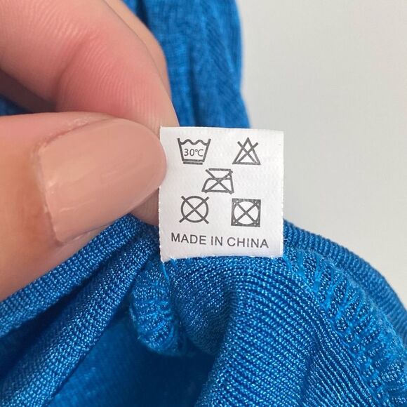 Women’s Sexy Deep V Neck Going Out Summer Tank Top Blue Size Large - Picture 5 of 5